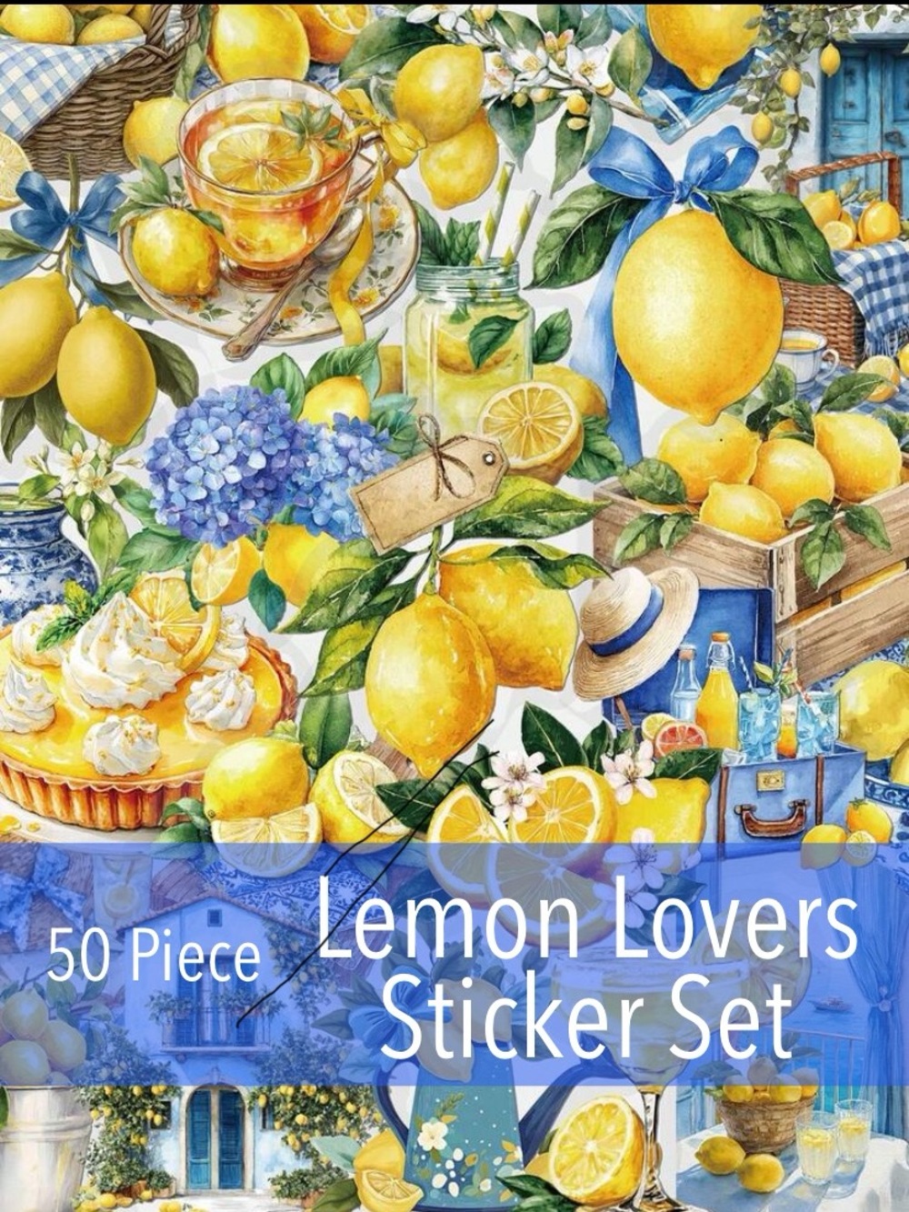 50 Piece Lemon Sticker Set